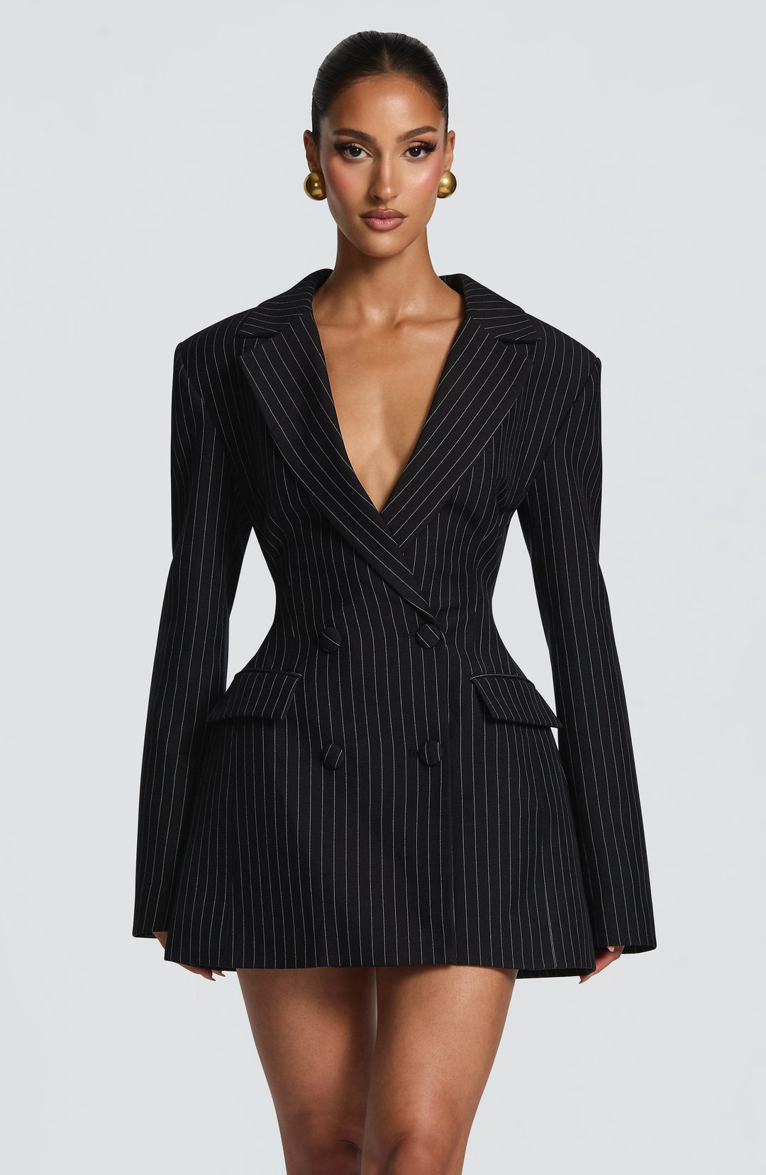 Zaerine - Vestido Mini Tipo Blazer De Doble Botonadura a Medida