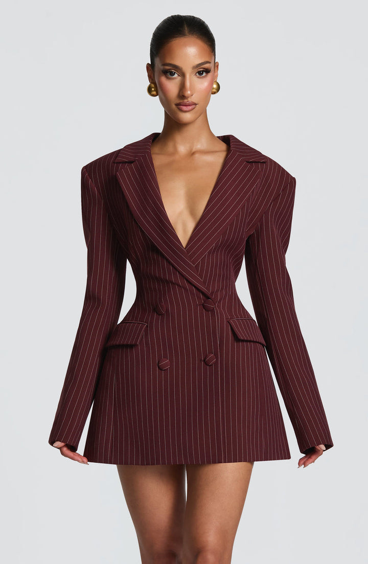 Zaerine - Vestido Mini Tipo Blazer De Doble Botonadura a Medida