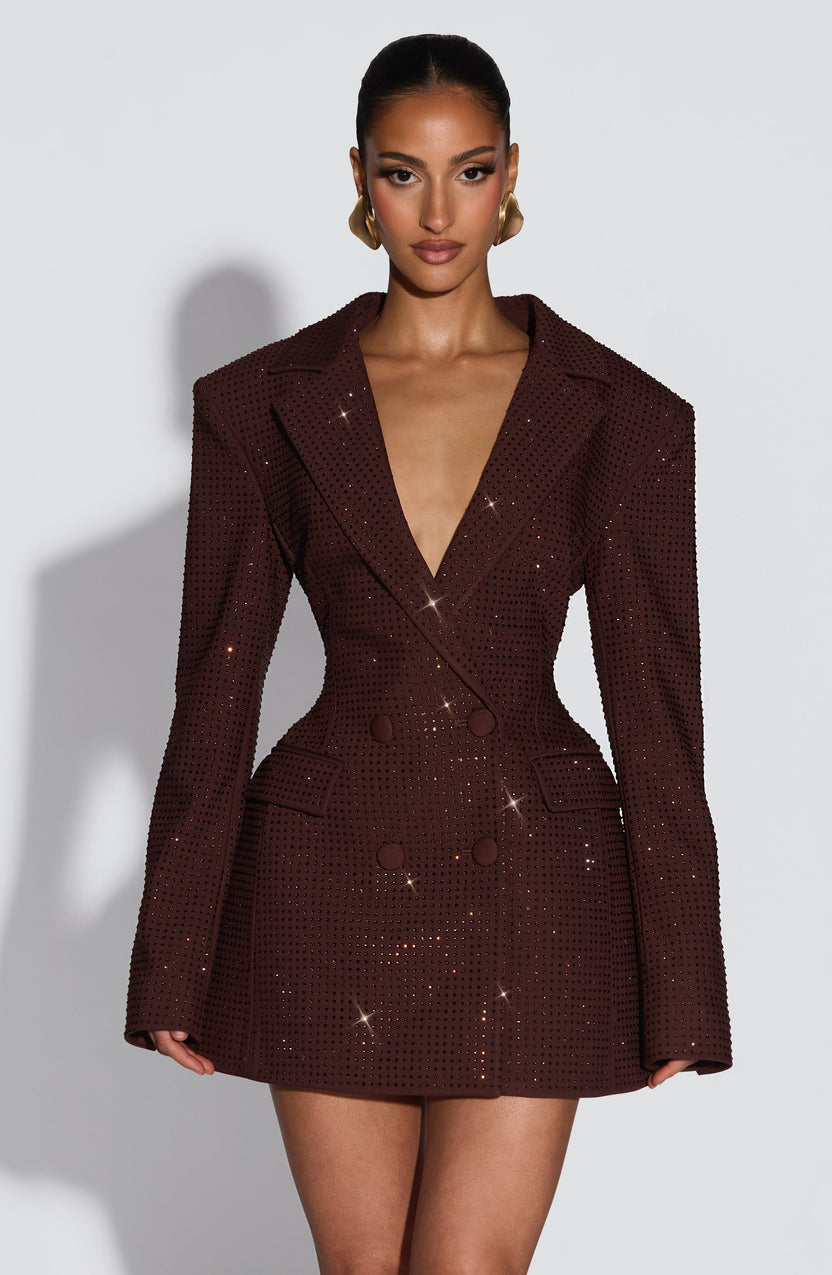 Zaerine - Vestido Mini Tipo Blazer De Doble Botonadura a Medida
