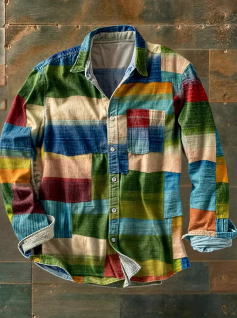Germaine- Camisa unisex de Manga Larga en Colores del Arcoíris