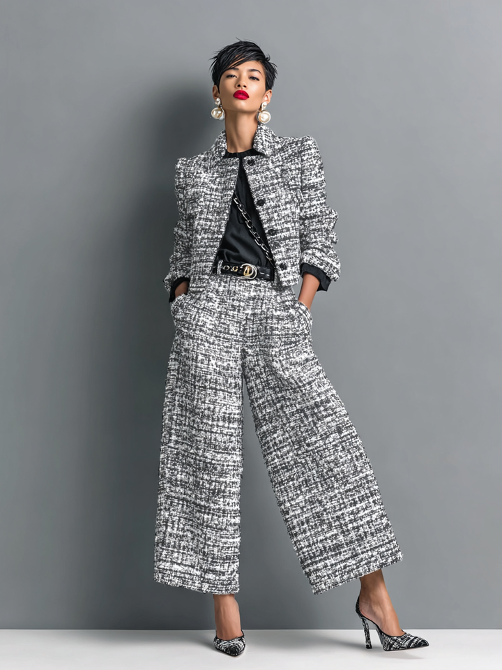 Aderet - Elegante Chaqueta de Manga Larga y Pantalón Informal