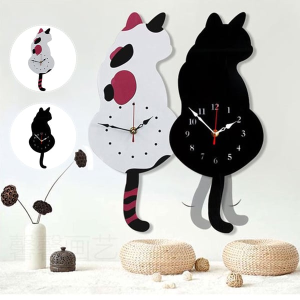 TailSpin - Reloj De Pared Cola Meneada De Gato