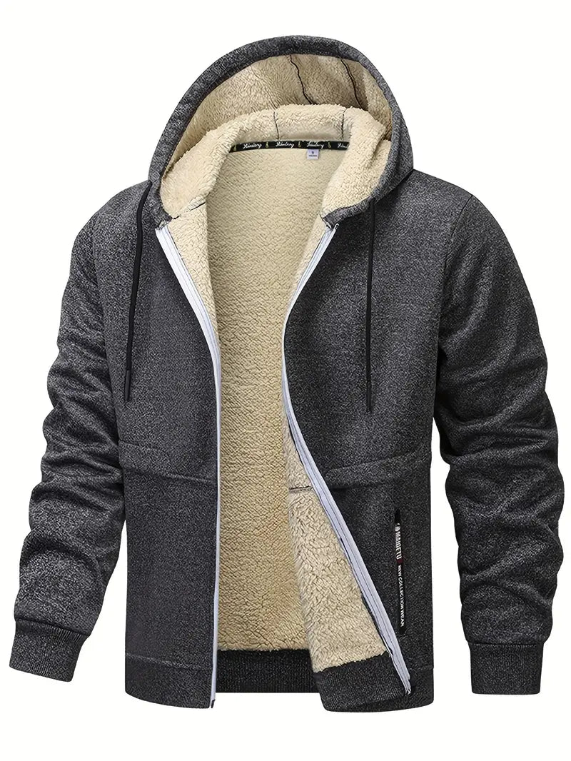 Helge - Sudadera Con Capucha y Cremallera De Manga Larga Informal