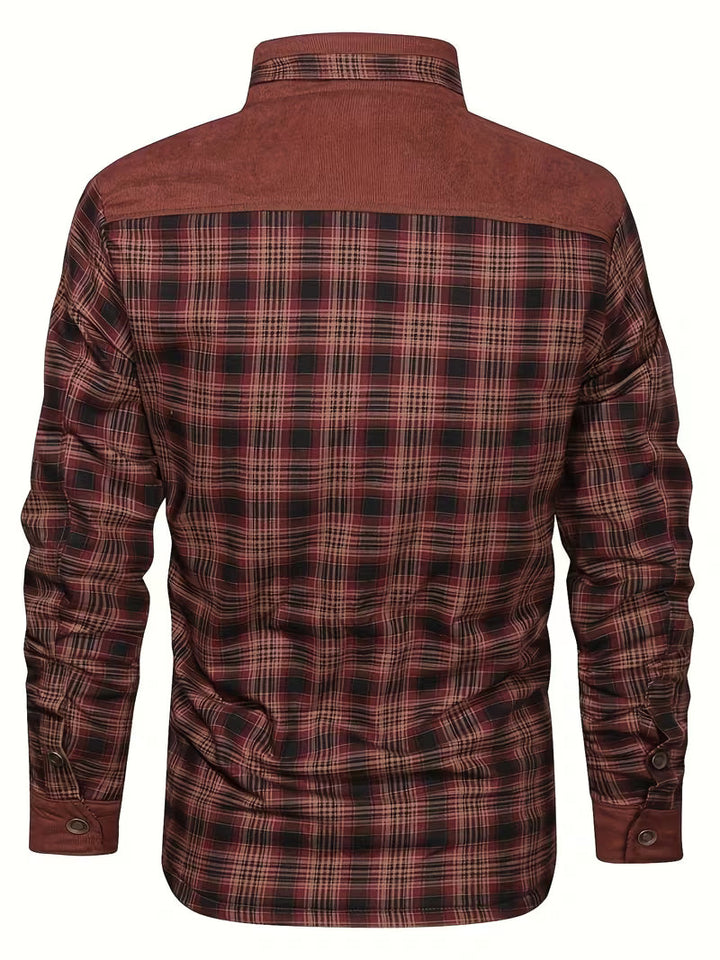 Kerrik - Chaqueta a Cuadros Con Solapas Y Forro De Felpa