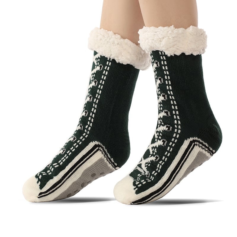 Ellena - Pantuflas de Cachemira Ultra Gruesas Calcetines de Casa