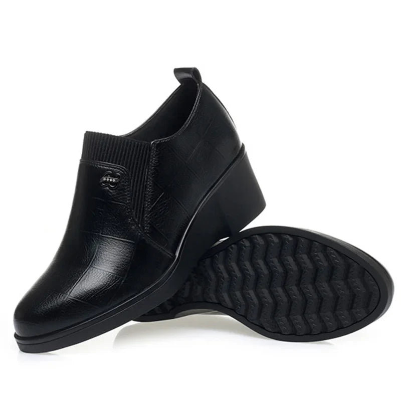 Switolina - Zapatos De Cuña De Piel a La Moda