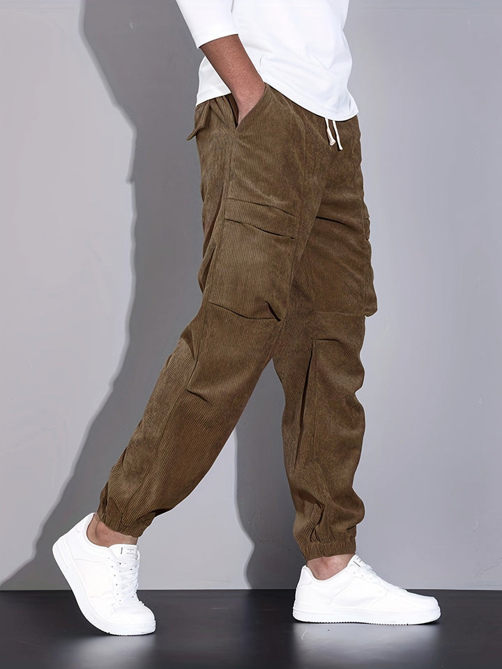 Blevin - Pantalones Carga Con Múltiples Bolsillos