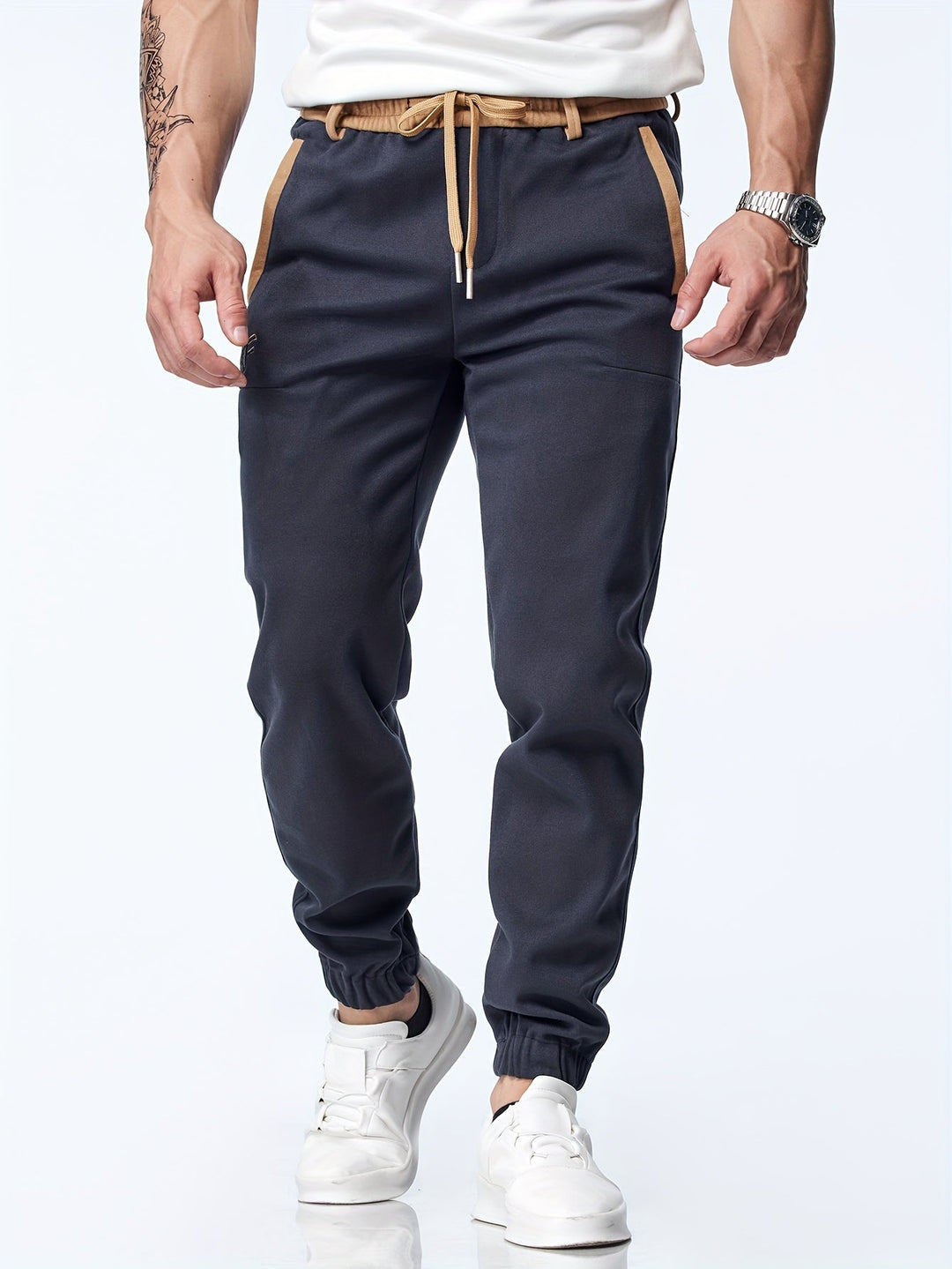 Timothy - Casuales Tobillo Pantalones Con Elástico Cintura