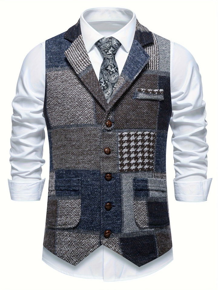 Mladen - Chaleco Vintage De Traje Con Solapa Y Bolsillo