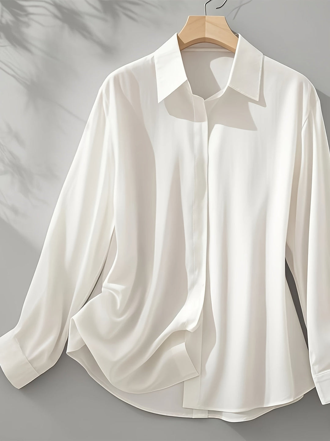 Elenochka - Elegante Camisa Abotonada De Manga Larga