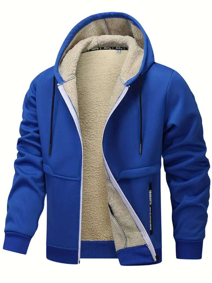 Helge - Sudadera Con Capucha y Cremallera De Manga Larga Informal