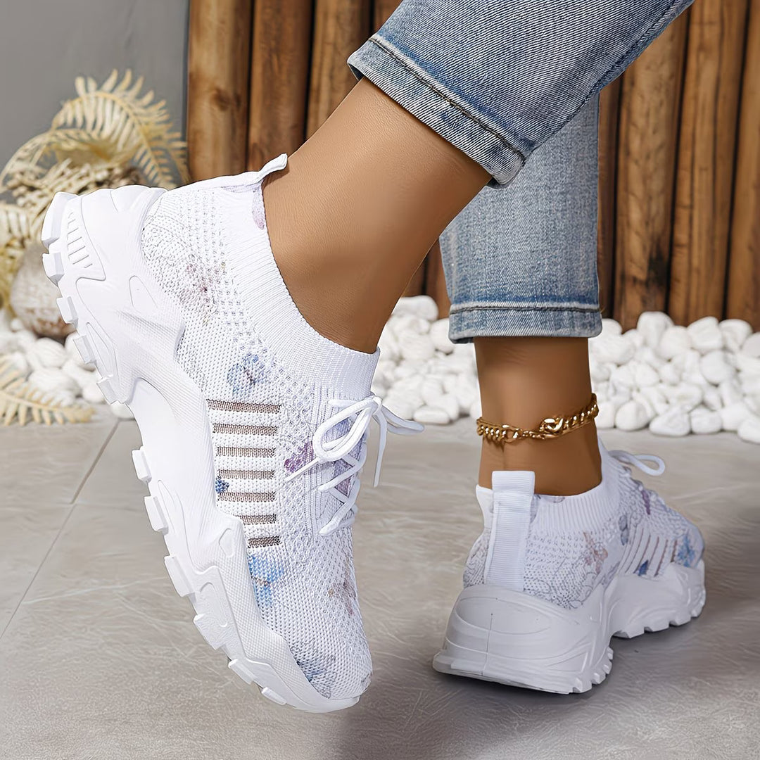 Destinee - Estampado De Mariposas Zapatillas Con Cordones