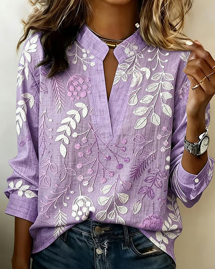 Adanna - Blusa Con Estampado Floral Y Cuello Alto
