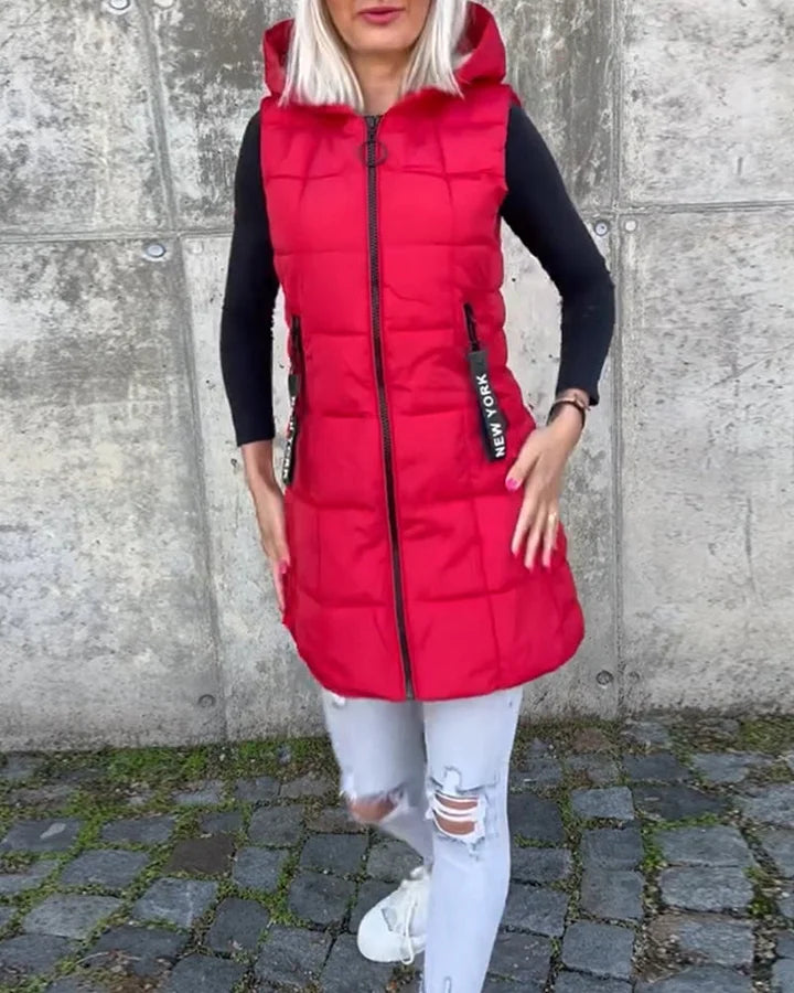 Laruna - Abrigo Acolchado Sin Mangas Con Cremallera