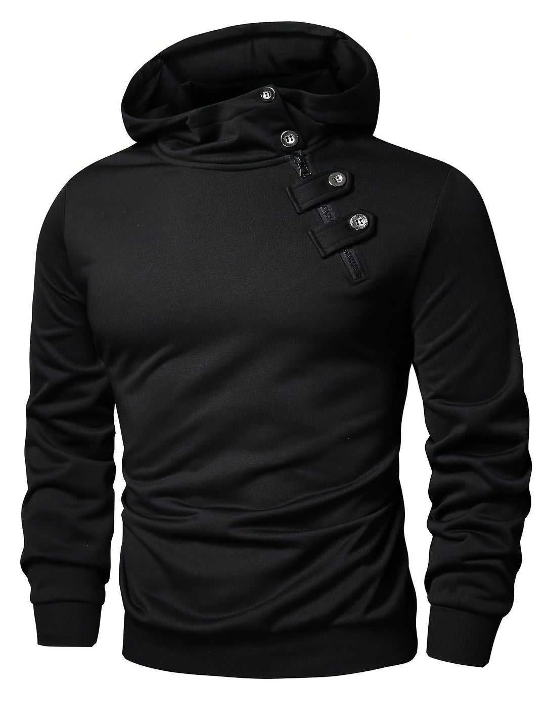 Klod - Sudadera Con Capucha y Botones De Manga Larga Informal