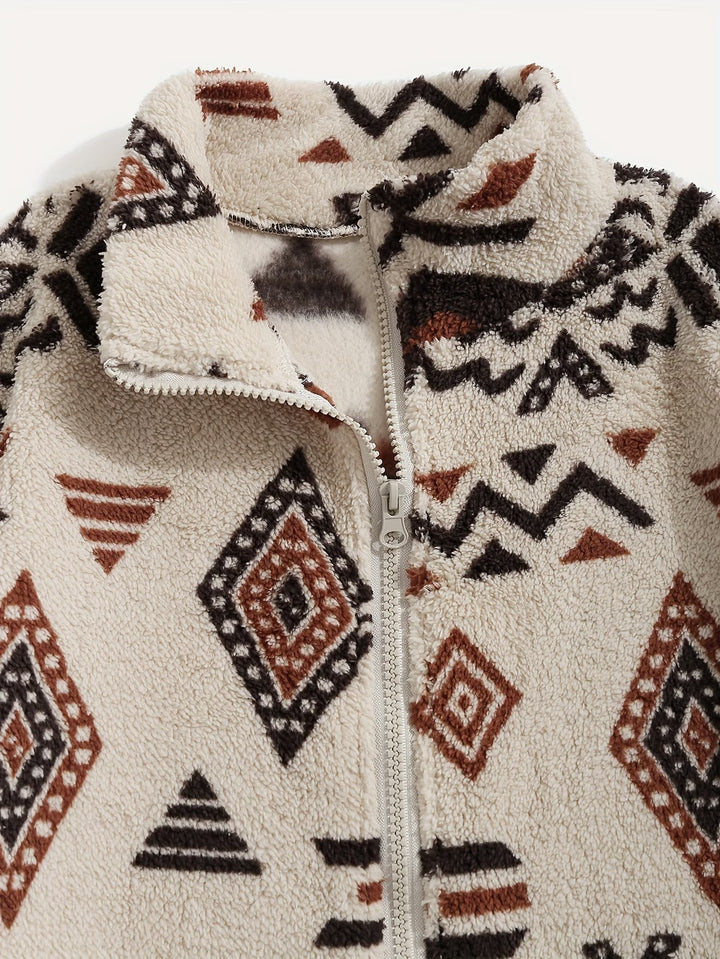 Esra - Chaqueta De Manga Larga Con Estampado Geométrico