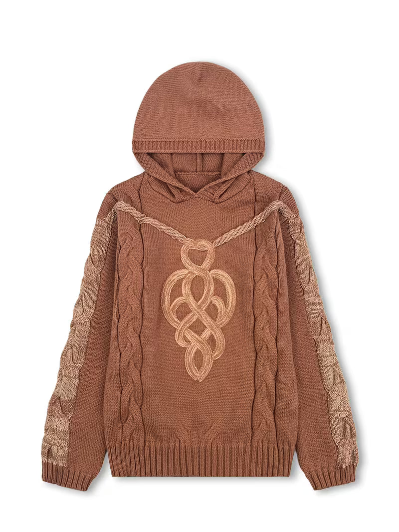 Cypriana - Elegante Jersey De Punto Con Capucha