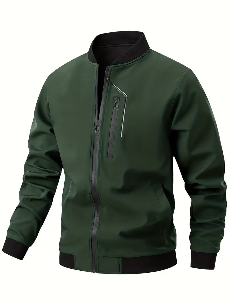 Akrum - Chaqueta Bomber Informal Con Cremallera