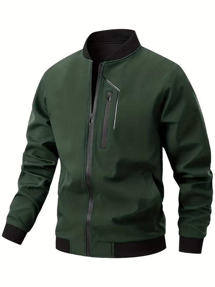 Akrum - Chaqueta Bomber Informal Con Cremallera