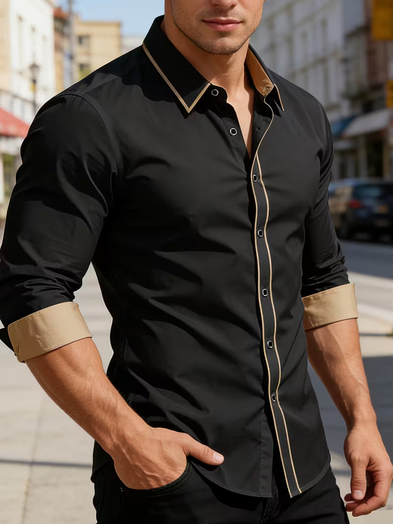 Daven - Camisa Informal De Corte Entallado