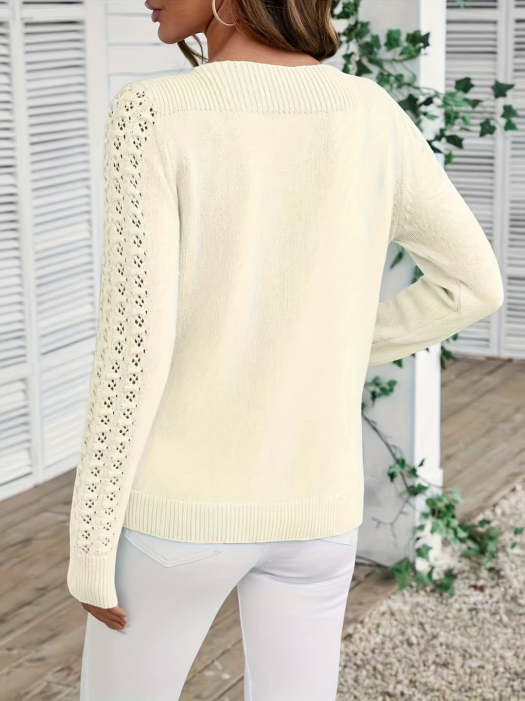 Pauliina - Jersey Informal De Manga Larga Con Aberturas