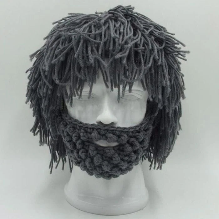 Grantley - Gorro Estilo Punk con Peluca de Cabello Liso Incorporada