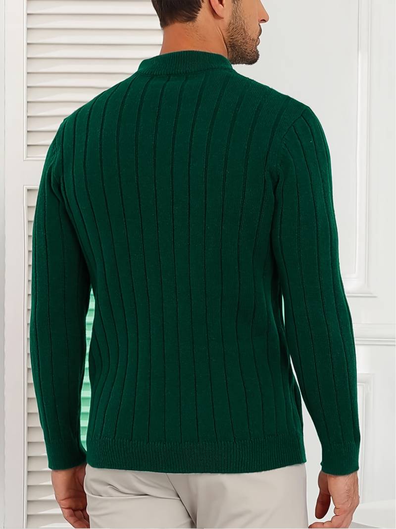 Yedidya - Jersey de Manga Larga Informal de Punto