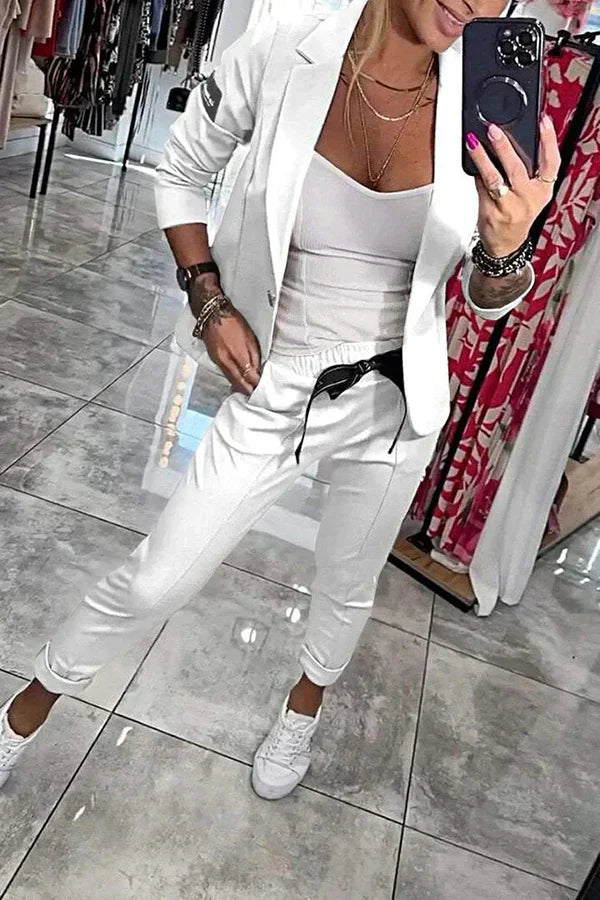 Jocelyne - Elegante Conjunto De Blázer Pantalones