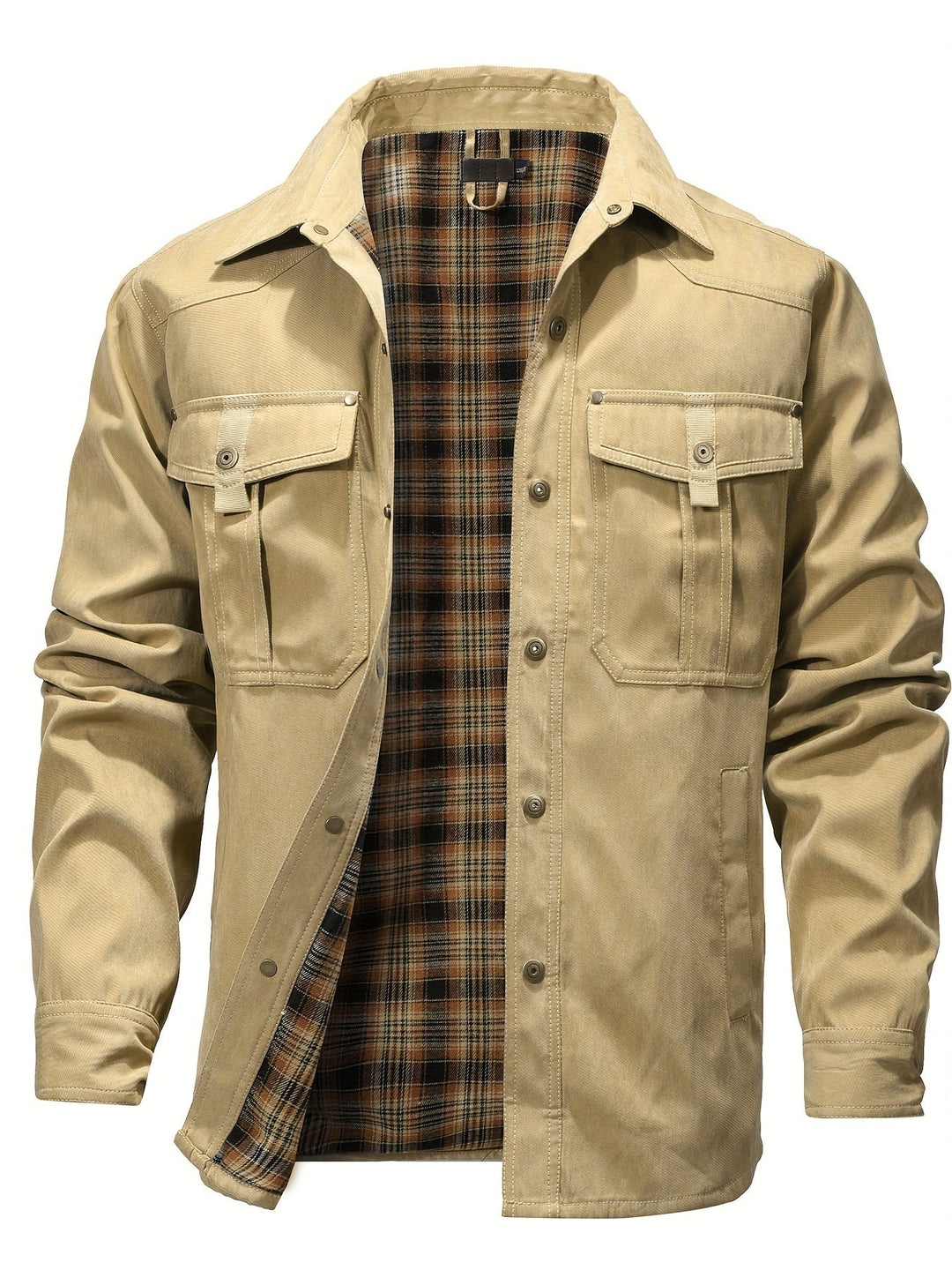 Evrypidis - Chaqueta Cargo Informal De Manga Larga