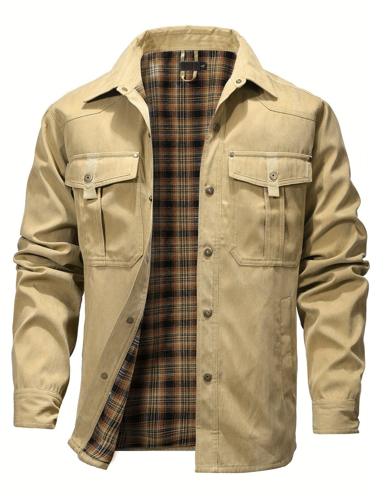 Evrypidis - Chaqueta Cargo Informal De Manga Larga