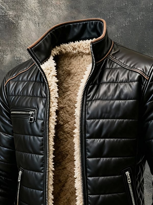 Griezmann - Chaqueta Vintage Para Exteriores Con Cuero Suave