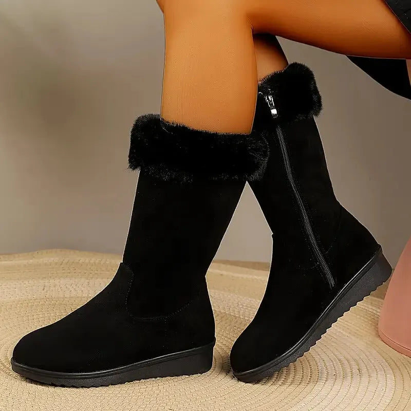 Neah - Botas Largas Y Cálidas Con Cremallera