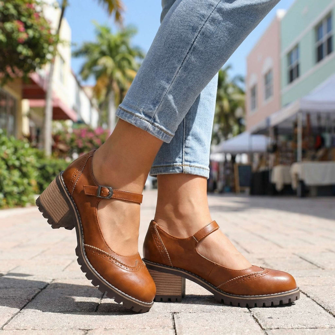 Bahar - Zapatos De Tacón Tipo Mary Jane Con Correa en T