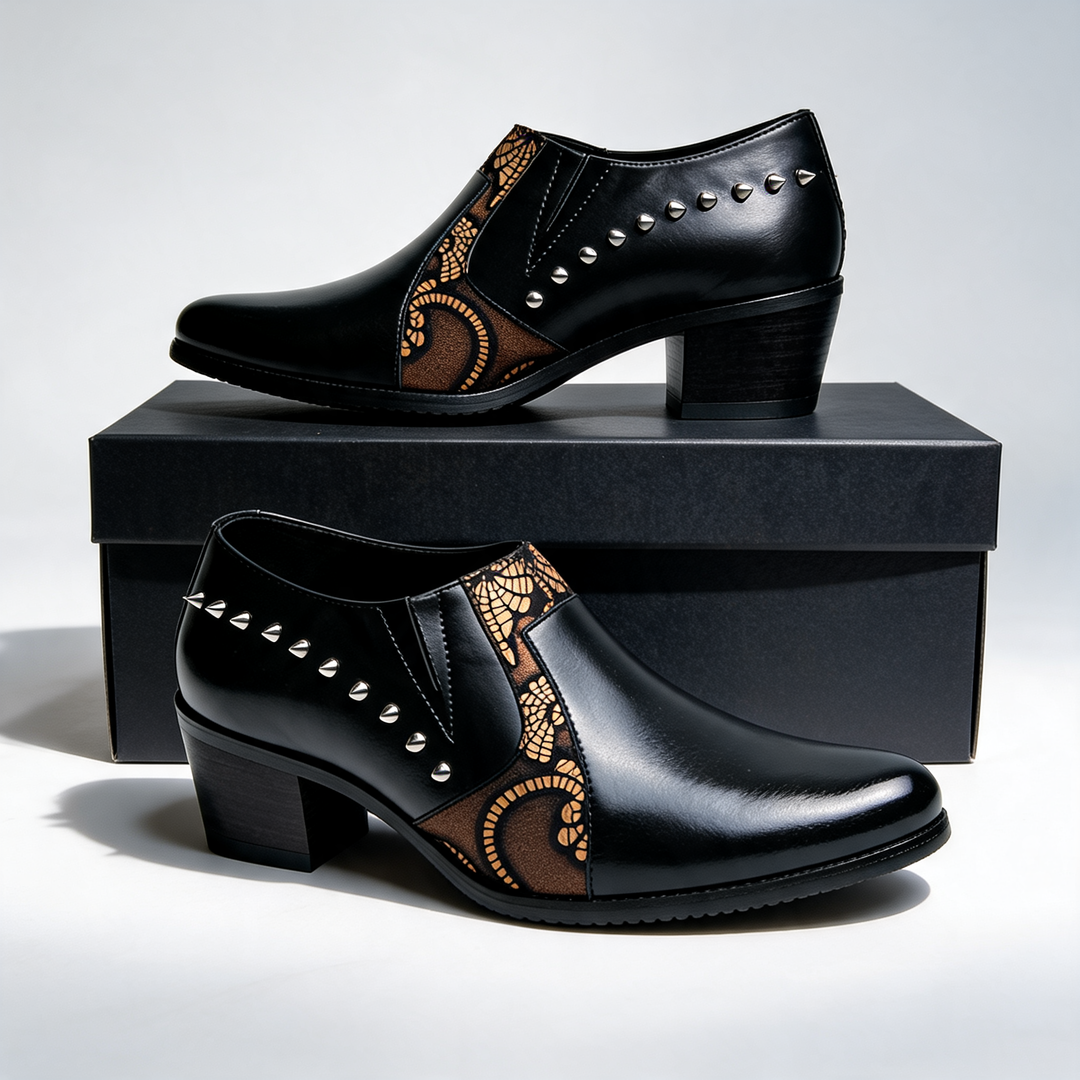 Vanderson - Zapatos De Tacón Alto Con Puntera Puntiaguda Y Remaches