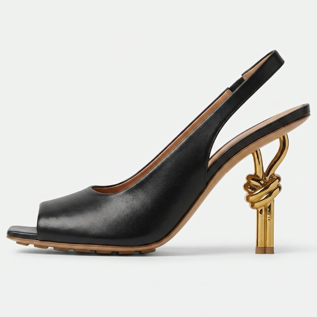 Zamren - Zapatos de Tacón Con Tiras en el Talón