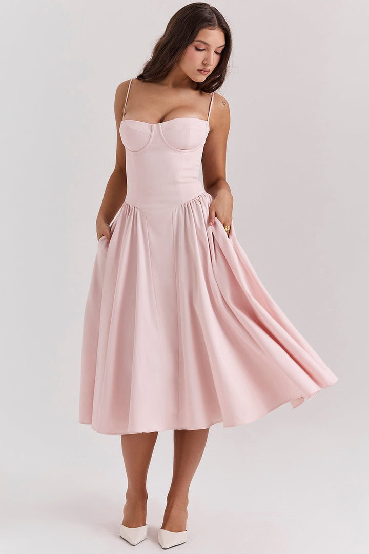 Maissa - Vestido Midi Elegante sin Mangas
