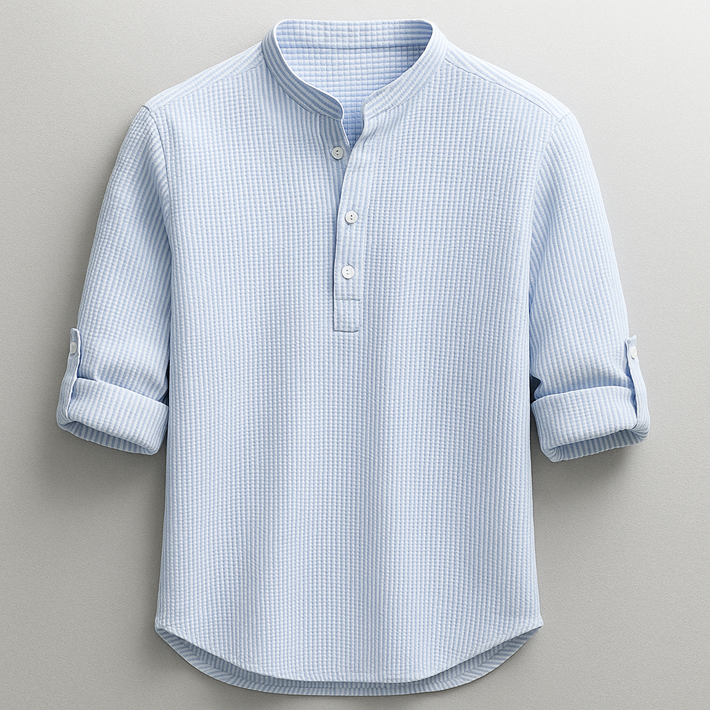 Shon - Camisa De Manga Larga Con Cuello Abotonado Cuello