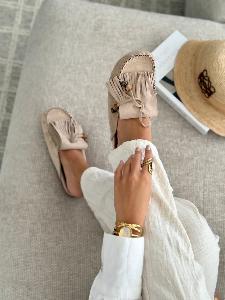 Rouss - Mules Con Flecos De Dove