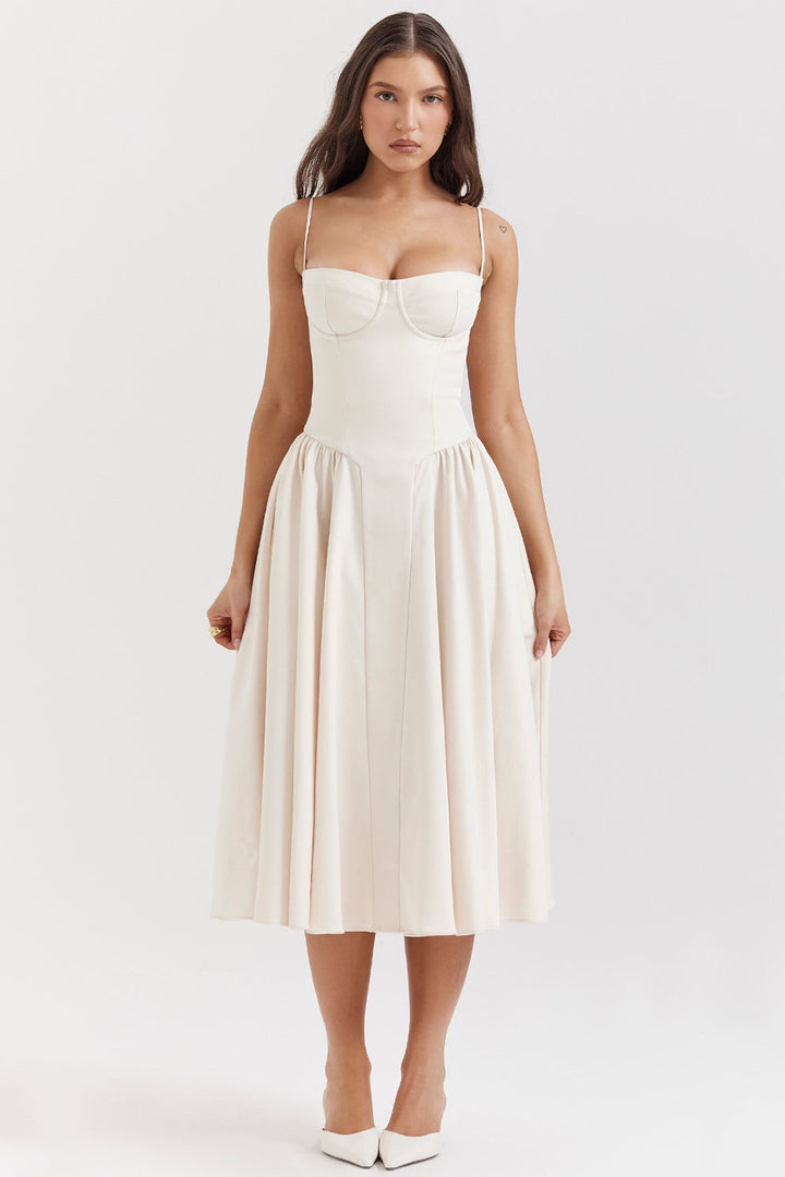 Maissa - Vestido Midi Elegante sin Mangas