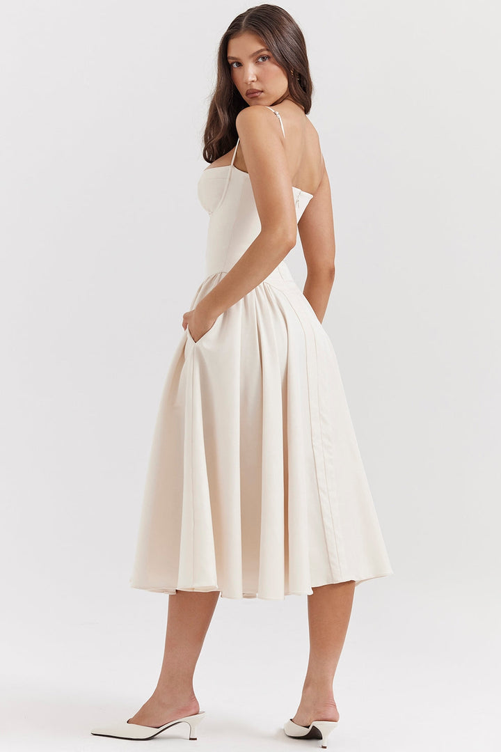 Maissa - Vestido Midi Elegante sin Mangas