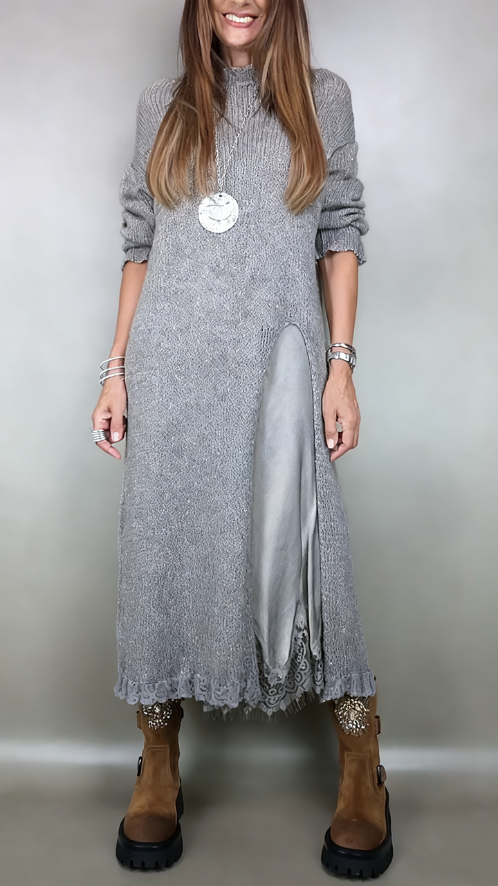 Jesika - Elegante Jersey Largo Con Vestido