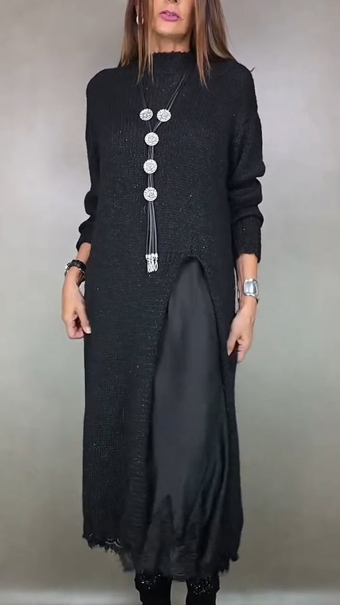 Jesika - Elegante Jersey Largo Con Vestido