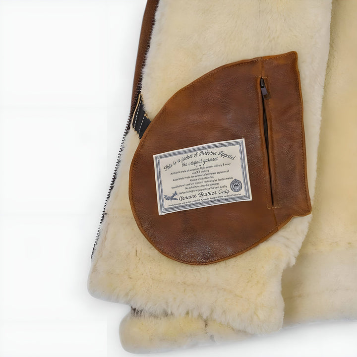 Grantham - Chaqueta Bomber con Capucha de Piel