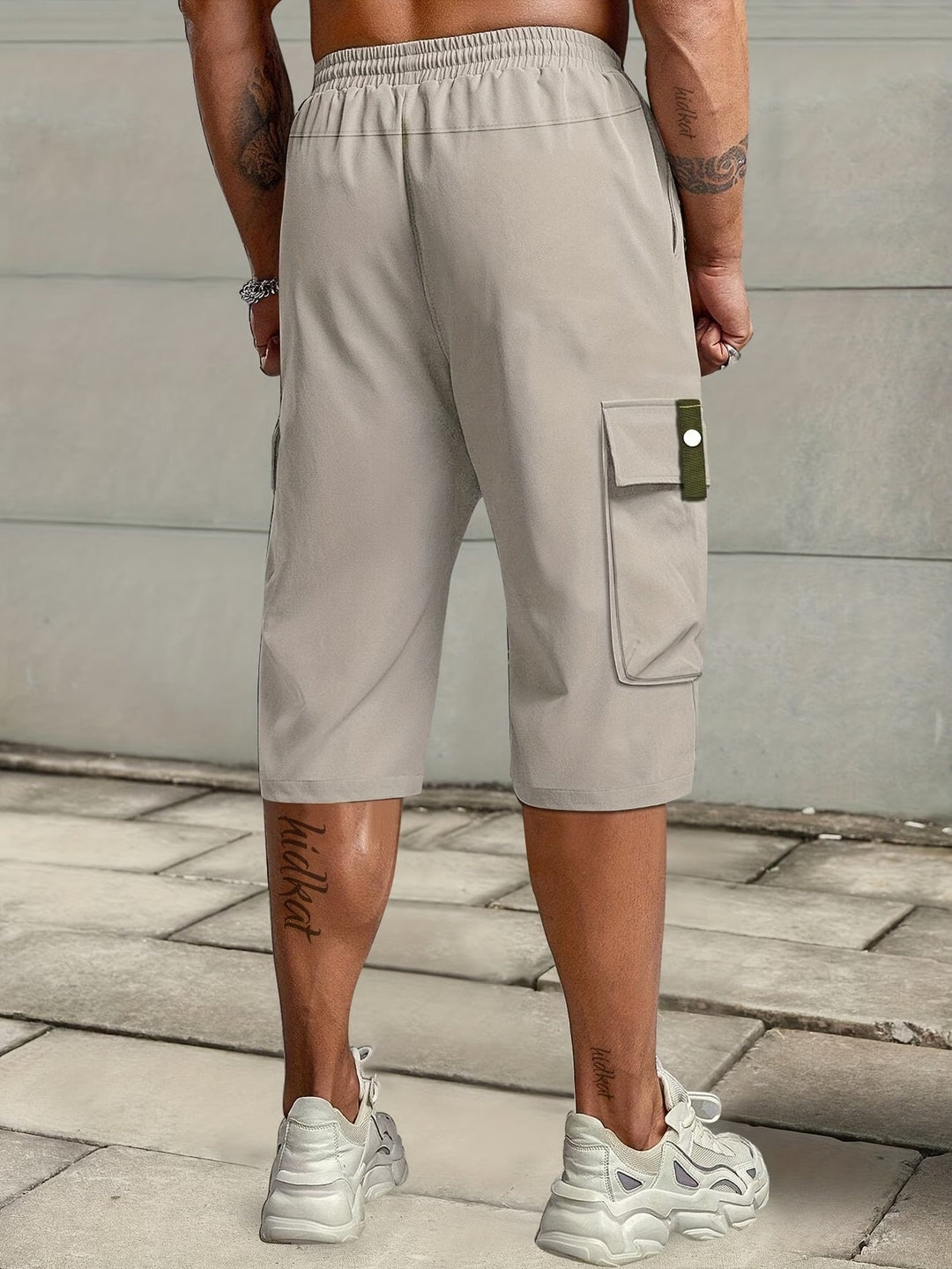 Burkus -  Pantalones Cortos Cargo Informales Con Múltiples Bolsillos