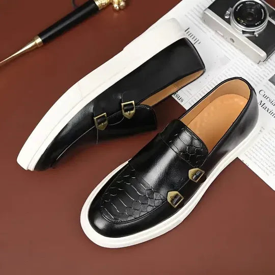 Brentley - Zapatos De Cuero Con Hebilla