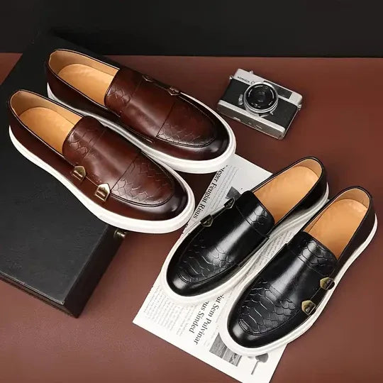 Brentley - Zapatos De Cuero Con Hebilla