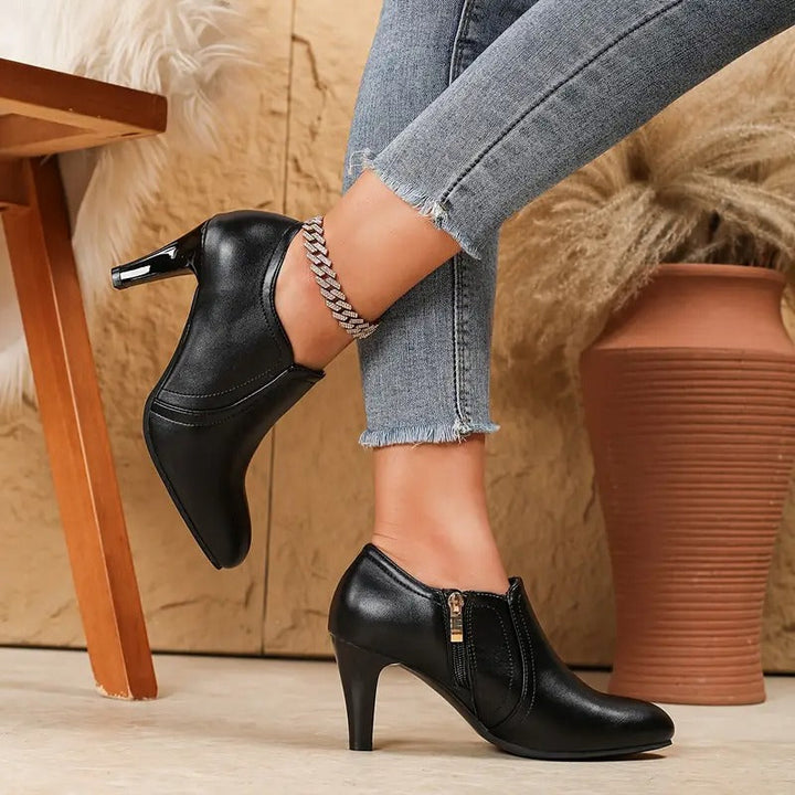 Darcie - Botas Ortopédicas De Cuero Con Cremallera Lateral