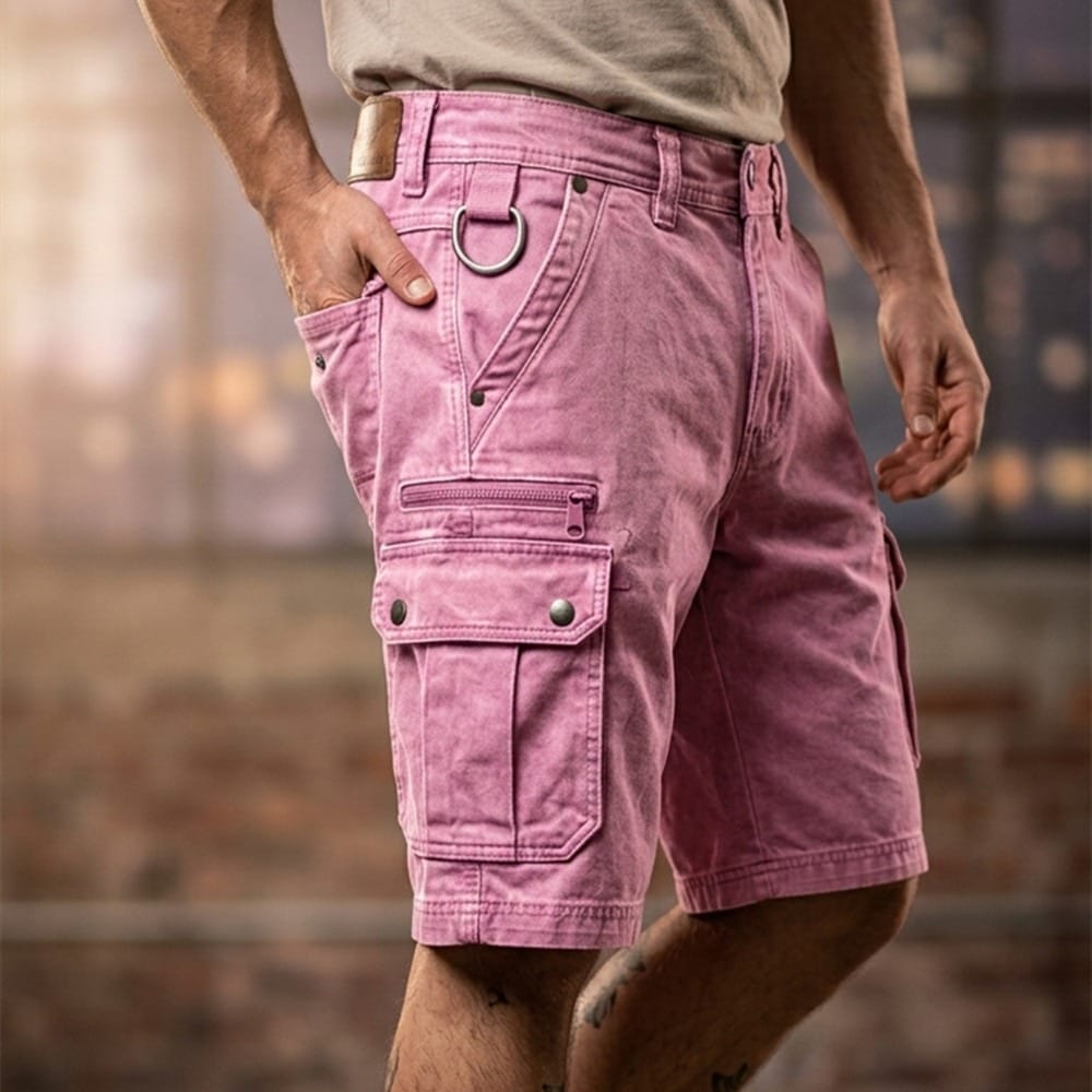 Pezeshkian - Pantalones Cortos Carga de Vaquero Con Estilo