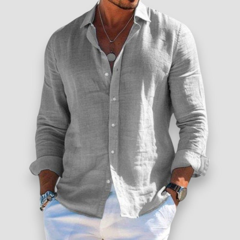 Edmur - Elegante Camisa De Verano De Manga Larga