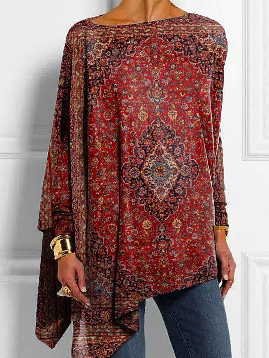 Mare - Top chic de Cuello Barco con Mangas Largas y Vaporosas